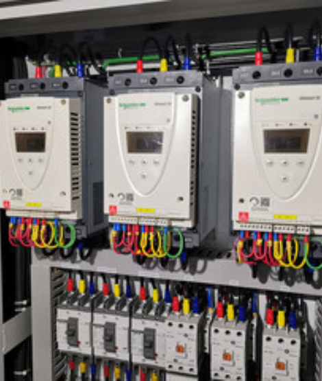 VFD control panel for industrial motor speed control